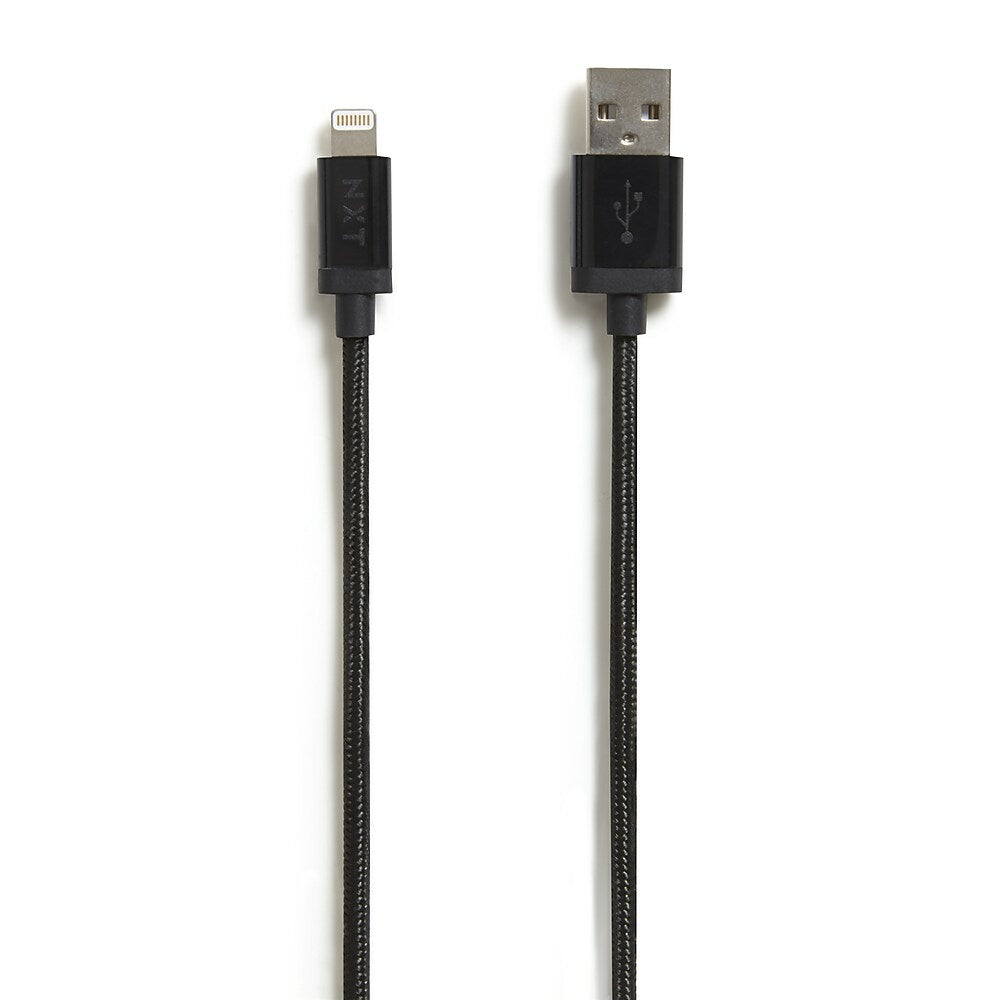 Câble tressé Lightning vers USB NXT Technologies (1,2 m) - Noir