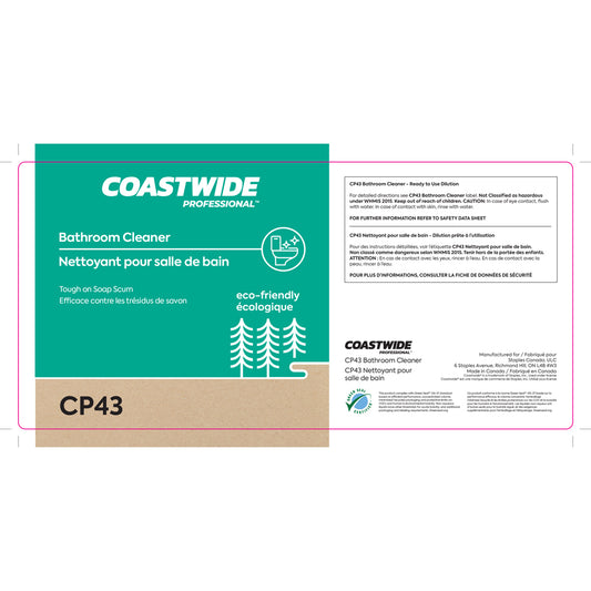 Coastwide Professional CP43 Washroom Care Bathroom Cleaner Secondary Label