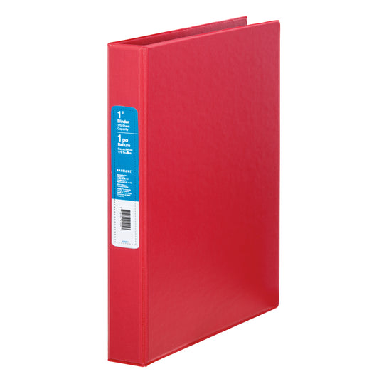 Staples 1" 3-Ring Economy Binder - Red