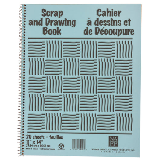 North American Paper Inc. Manilla Coil Scrapbook - 11" x 14"