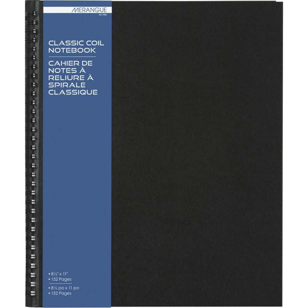 Merangue Classic Coil Notebook 11 x 8-1/2" 152 Pages Black