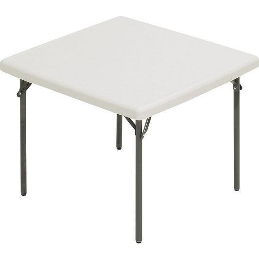 Staples Square Folding Table, 36", Light Grey