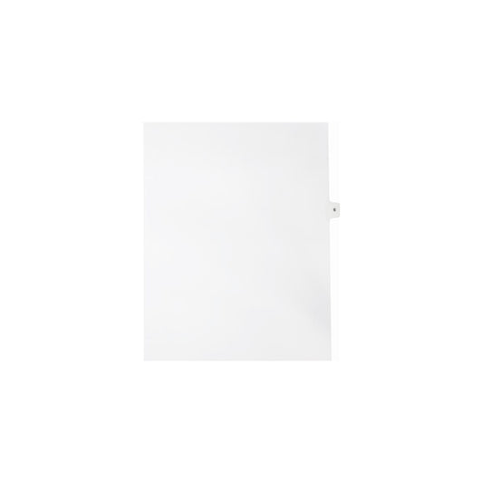 Onglets numériques Sterling Singles, n° 6, blancs, format lettre, coupe 1/15, paquet de 25