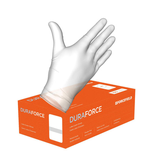 Gants médicaux jetables Forcefield en latex non poudrés - Taille L - Paquet de 1 000