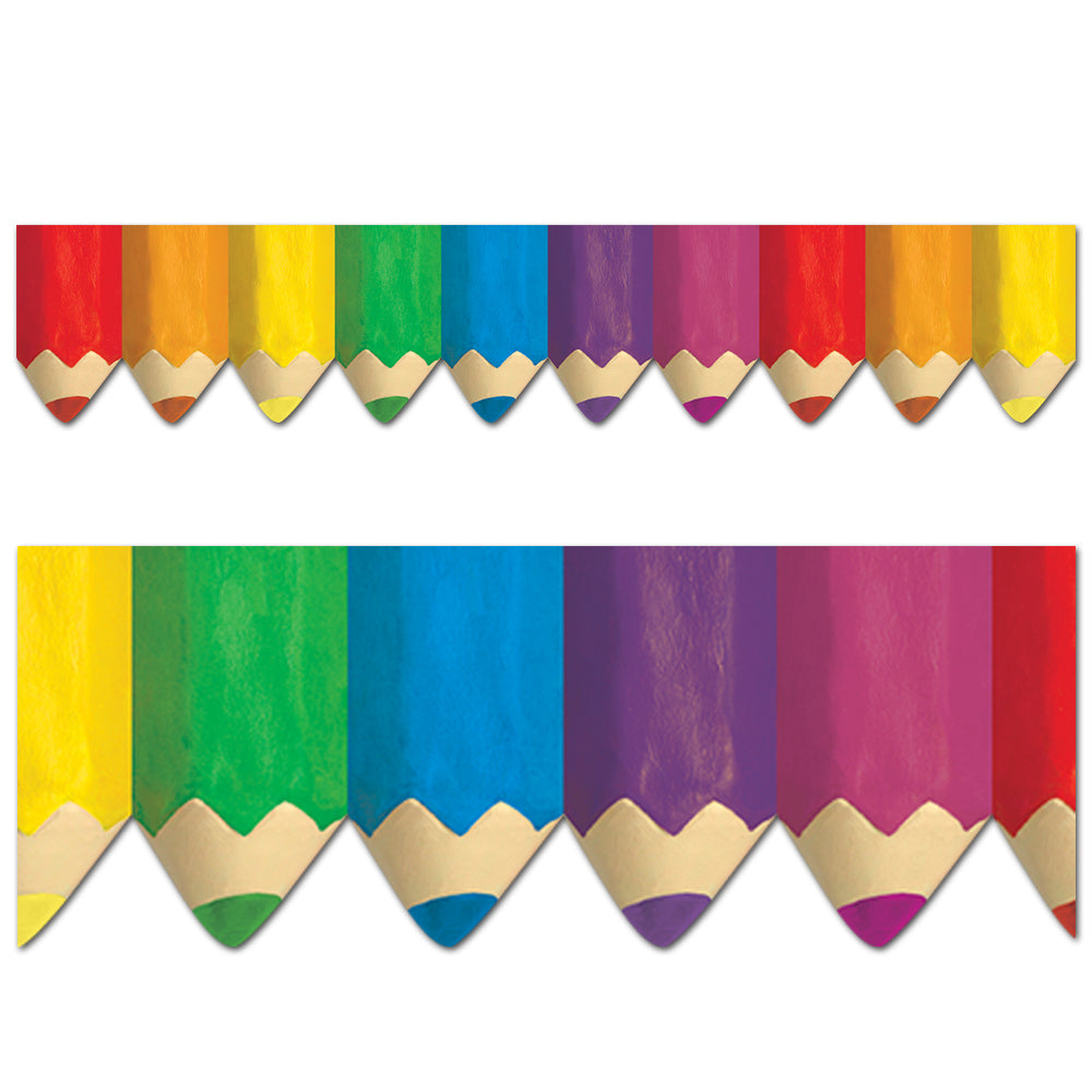 Crayons de couleur géants Creative Teaching Press EZ Border - bandes de 24 pouces - 48 pieds par paquet - 2 3/4" L