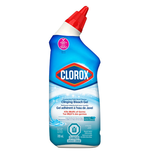 Clorox Clinging Bleach Gel Disinfecting Toilet Bowl Cleaner - 709 mL