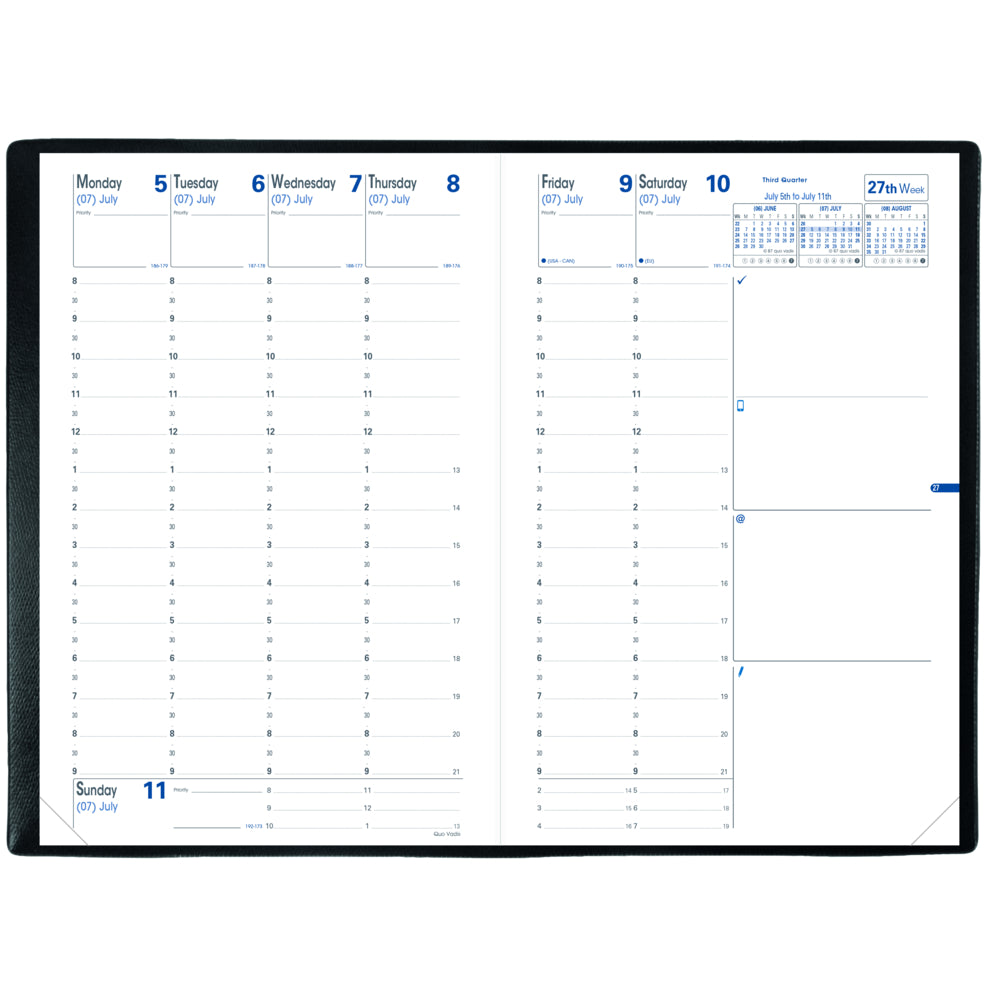 Quo Vadis 2025 Refill Minister Weekly Planner - 6 1/4" x 9 1/2" - English