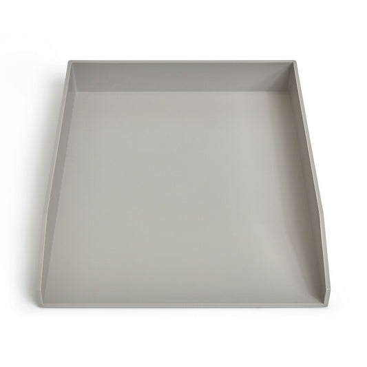 TRU RED Front Load Stackable Plastic Letter Tray - Grey