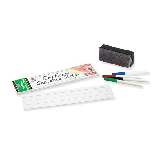 Pacon Dry-Erase Sentence Strips 3" x 12" White