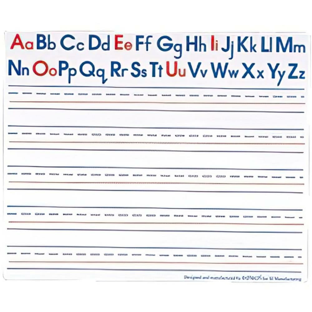 SI Manufacturing Alphabet Write 'n Wipe Boards - 12" x 9" - 30 Set