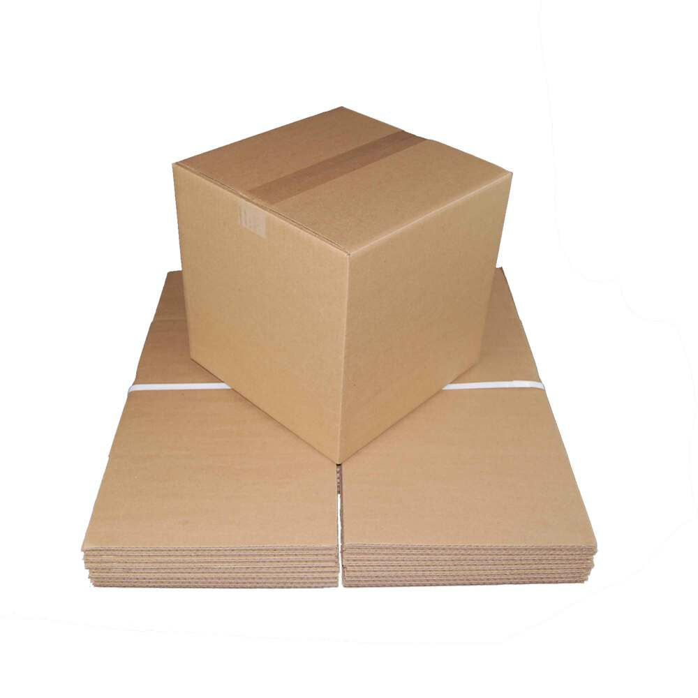 Boîte de déménagement/rangement Crownhill - 45,7 cm (L) x 45,7 cm (l) x 53,3 cm (H) - 4,0 cm (C) - Paquet de 10