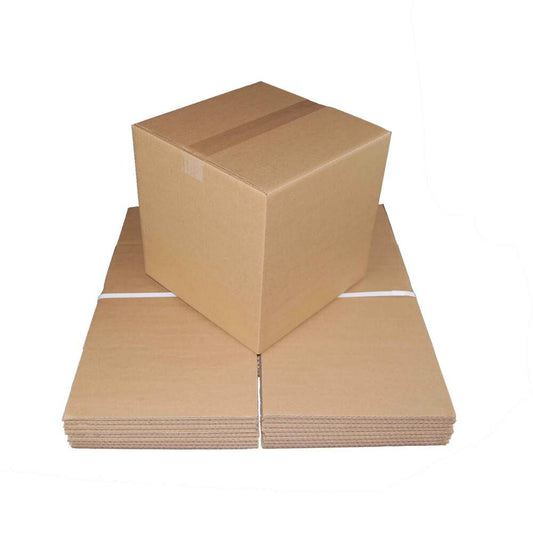 Boîte de déménagement/rangement Crownhill - 45,7 cm (L) x 45,7 cm (l) x 53,3 cm (H) - 4,0 cm (C) - Paquet de 10