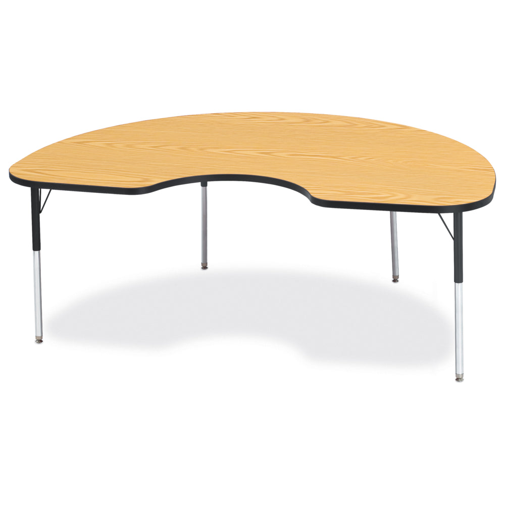 Table d'activités pour les reins Jonti-Craft Berries - 48" x 72" - 24-31"H - Chêne/Noir