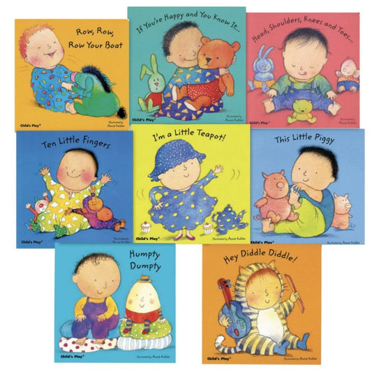 Firefly Books Nursery Rhymes Board Book Set, 8"x8", 6/Set