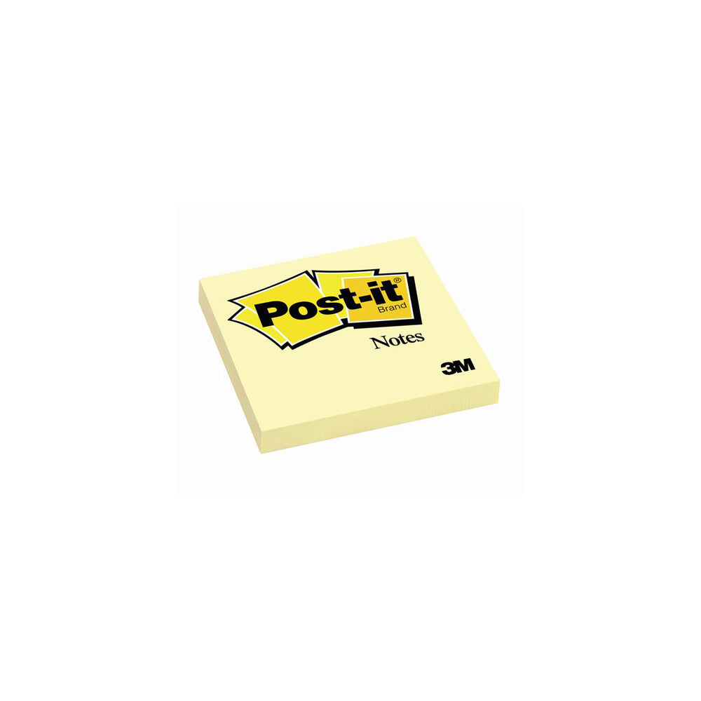 Post-It Notes - Canary Yellow - 3" W x 3" L (76 mm W x 76 mm L) - 100 Sheets per Pad