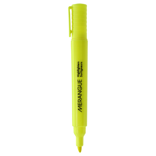 Merangue Chisel Tip Tank-Style Highlighters - Yellow - 12 Pack