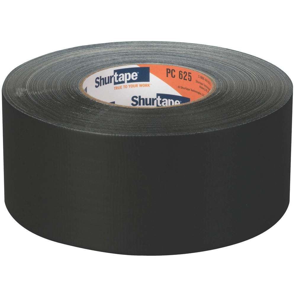Ruban adhésif en tissu non brillant Shurtape PC 625, qualité militaire – 72 mm l x 55 m L – Noir