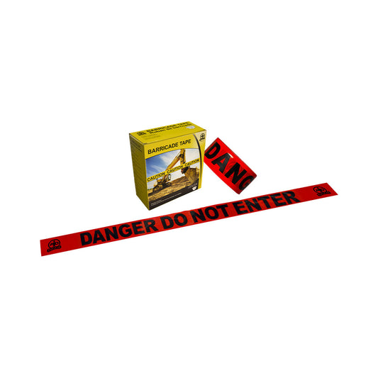 Ruban de barricade Wasip - Rouge - « Danger, ne pas entrer » - 3" x 1000'