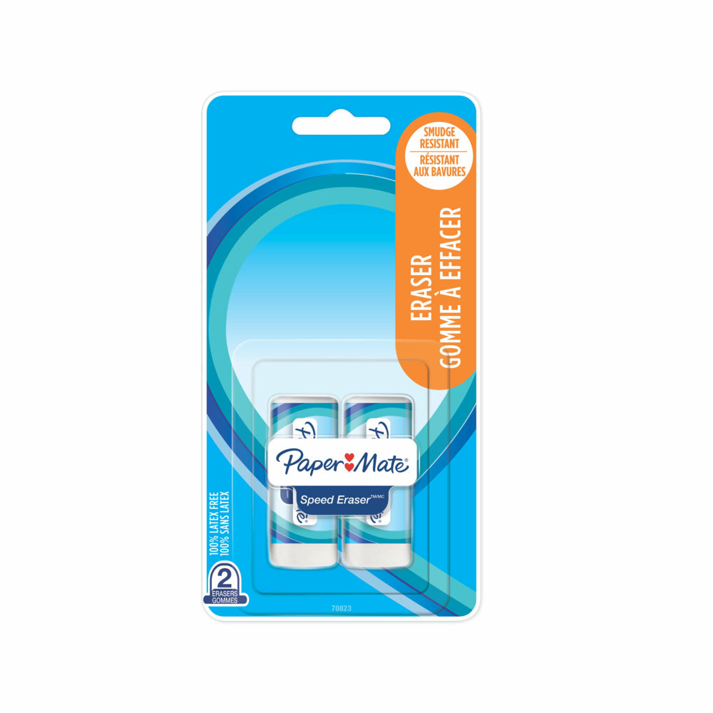 Paper Mate SPEEDerase Eraser - Vinyl Eraser - 2 Pack