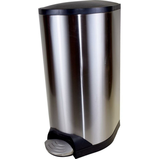 Globe 20L Step On Stainless Steel Garbage Waste Container