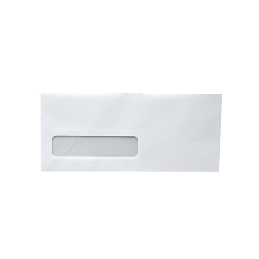 SupremeX V-Flap Window Envelopes - #10 - Open Side - 24lb White Wove - 4-1/8" x 9-1/2" - 500 Pack