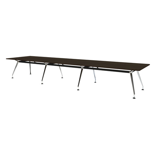 Heartwood HDL Innovations Upscale 14 Person Rectangle Boardoom Table - Evening Zen Chrome