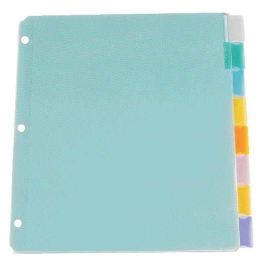 Oxford Poly Insertable Tab Dividers - 8 Tab - Letter Size - Assorted Colours