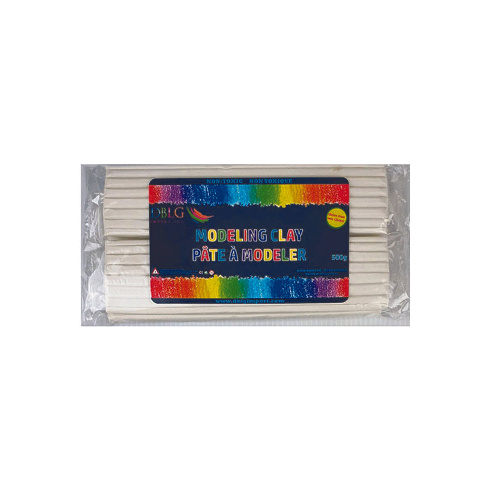 Pâte à modeler DBLG Imports - 500 g - Blanche
