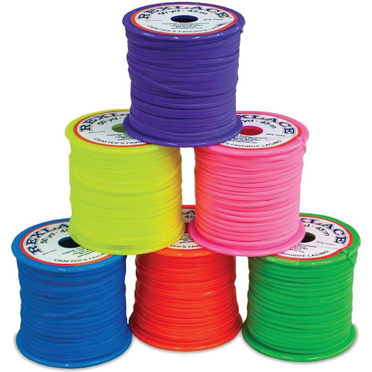 Rexlace Plastic Lacing Neon Colours 6pk