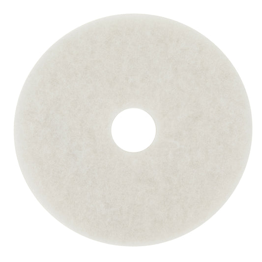 3M White Super Polish Pad - 14" Diameter - 5 Pack