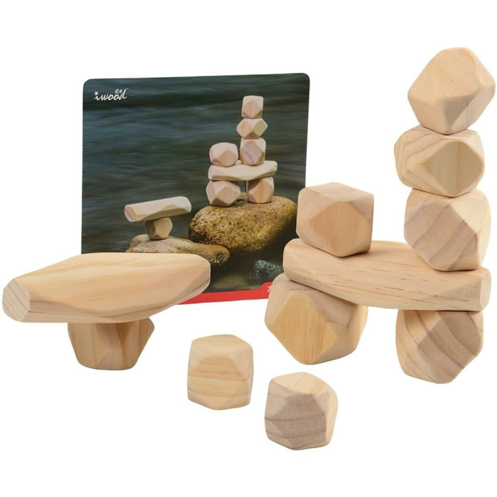 Blocs d'équilibre en bois naturel
