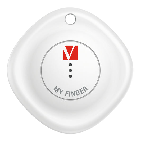 Verbatim My Finder Bluetooth Tracker - 1.73" L x 0.43" W x 1.73" H - Black, White - Set of 2