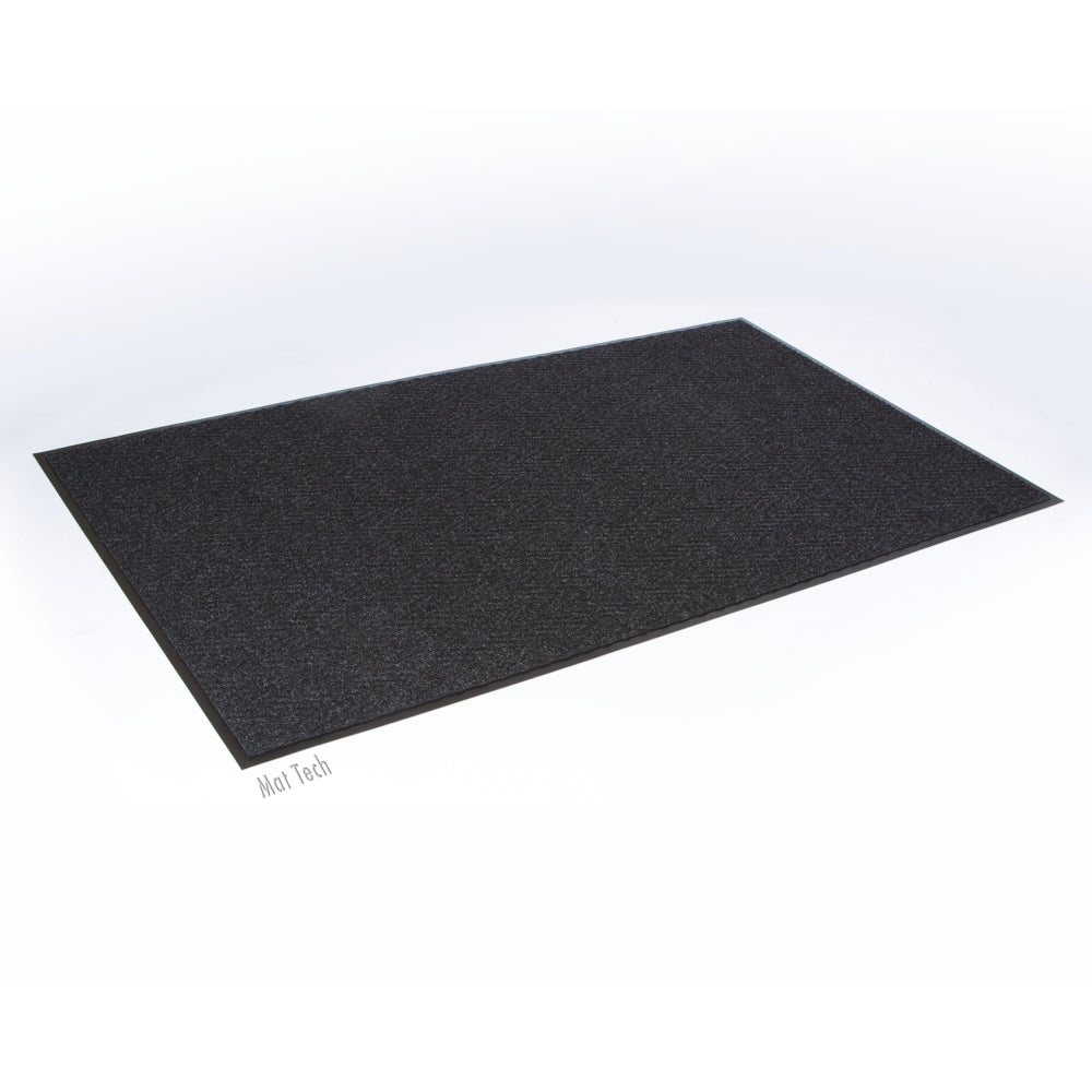Mat Tech Chevron Pattern Wiper/Scraper Entrance Mat - 6 x 10' - Charcoal