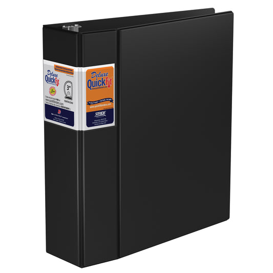 Classeur commercial à 3 anneaux QuickFit Angle 3" de Davis Group - Noir