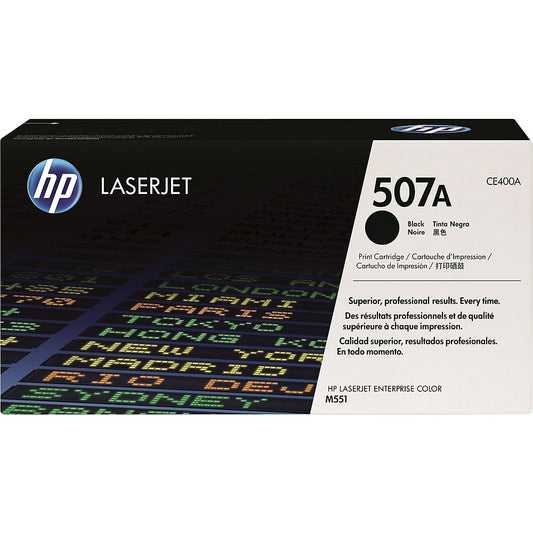 HP 507A Black Original LaserJet Toner Cartridge (CE400A)