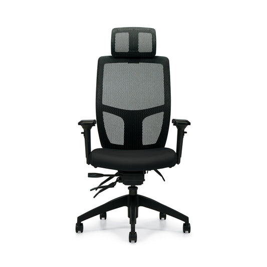 Global Mirage High-Back Tilter with Headrest Office Chair - Echo - Black