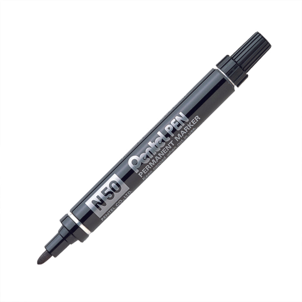 Pentel Permanent Marker - Bullet Point - 4.3mm - Black - 12 Pack