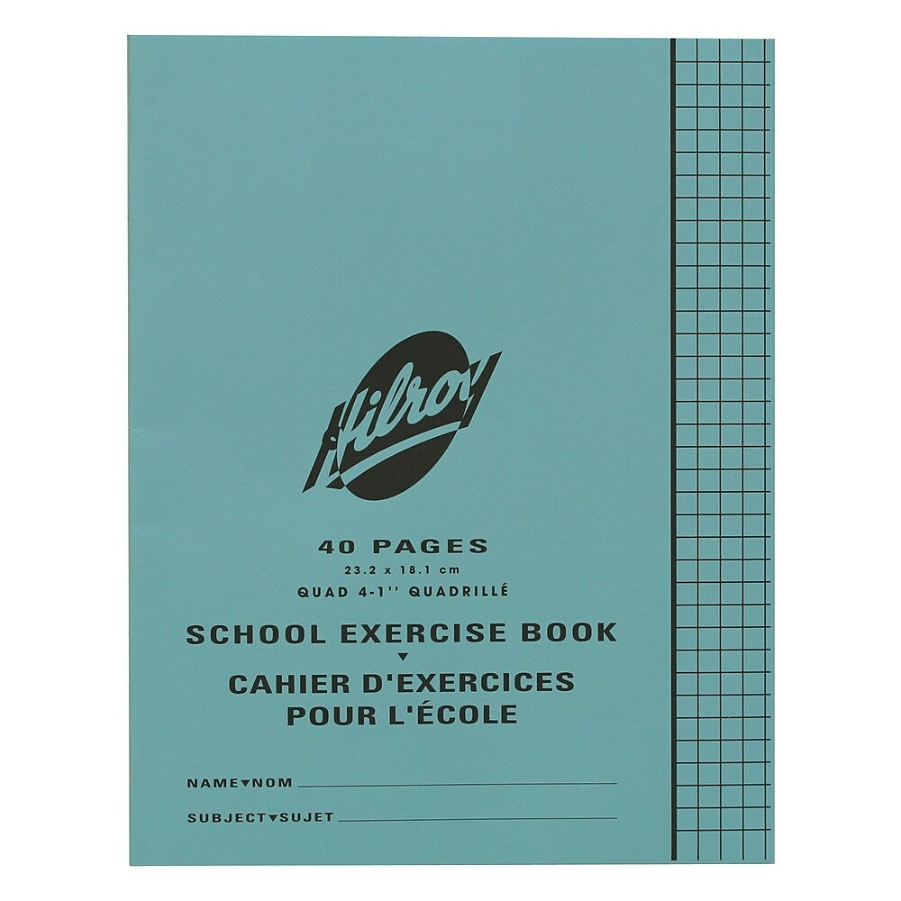Cahier d'exercices Hilroy - Quad 4:1" - 40 pages - Paquet de 25