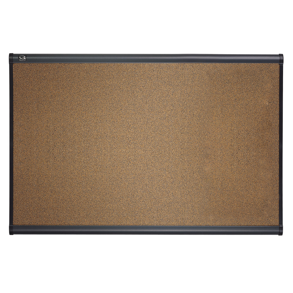 Tableau d'affichage Quartet Prestige en liège coloré - Cadre graphite - 72" x 48"