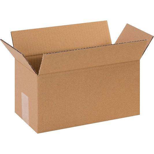 Boîte d'expédition en carton ondulé Staples - 30,5 cm (L) x 15,2 cm (l) x 15,2 cm (H) - Kraft - Paquet de 25