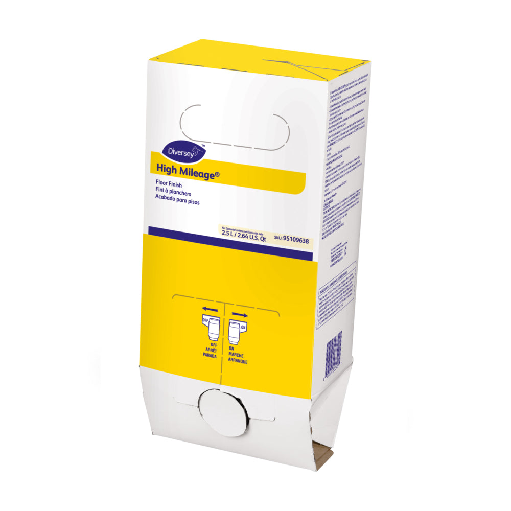 Fini pour sols Diversey High Mileage UHS - 2,5 L - Blanc au parfum doux - Paquet de 6