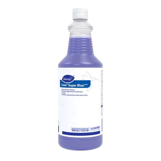 Nettoyant pour cuvette acide doux Diversey Crew Super Blue - Parfum d'agrumes - 946 ml