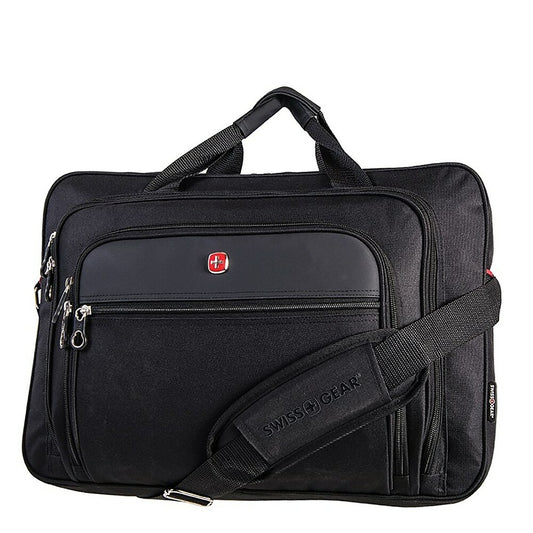 Sacoche professionnelle Swiss Gear Deluxe pour ordinateur portable 17,3 pouces avec poche pour tablette, noire