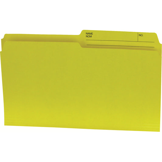 Chemises réversibles Hilroy - Format légal - Jaune - Paquet de 100