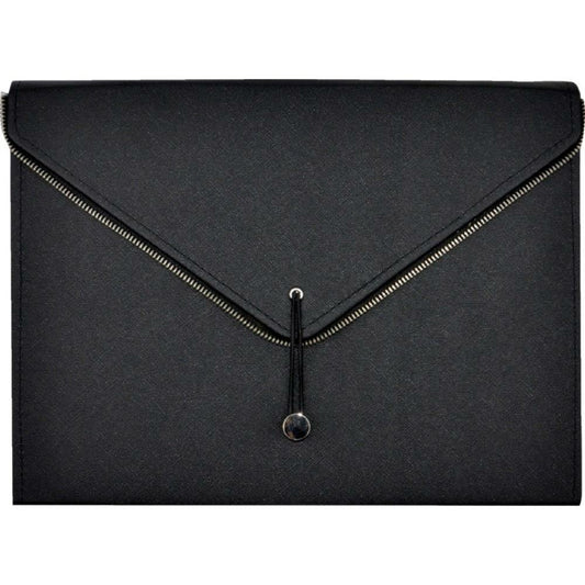 Classeur extensible Winnable 13 pochettes - Format lettre - Fermeture élastique et bouton - 9,75" x 13" - Noir