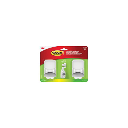 Command Spray Bottle Hangers - White - 2 Pack