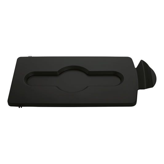 Rubbermaid Slim Jim Recycling Station Closed Lid - Black