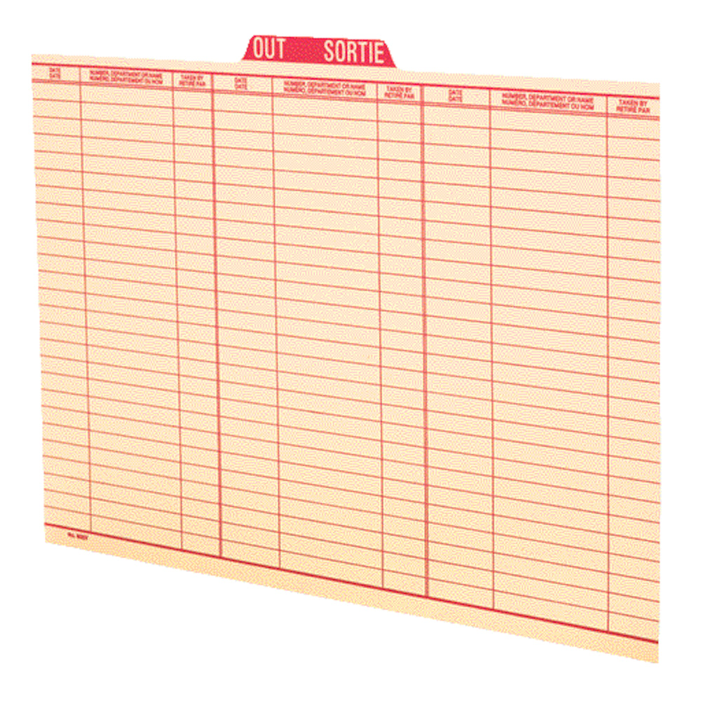 Pendaflex Cardboard Stock Vertical Out Guides, Buff, Legal Size, 17 pt., Bilingual, 100 Pack