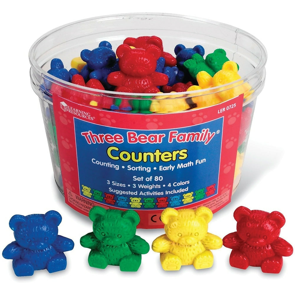 Jeu de 80 jetons de la famille des trois ours de Learning Resources (LER0725)