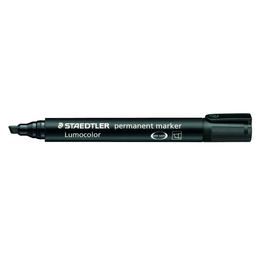 Staedtler Lumocolor Permanent Marker - Chisel Tip - Black